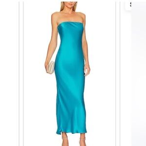 Revolve SNDYS strapless blue dress